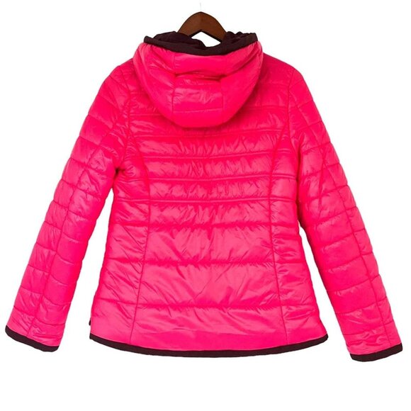 NWT Cole Haan Women's Zerogrand Warm Reversible Pinot-Pink Hooded Jacket Size XS - Picture 3 of 12